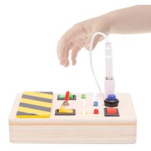 Fa Foglalat Tábla Oktatási Led - Es Kapcsolgatós Játék Finommotorikus Edzés