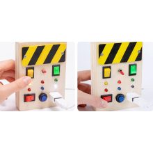 Fa Foglalat Tábla Oktatási Led - Es Kapcsolgatós Játék Finommotorikus Edzés