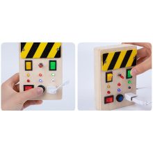 Fa Foglalat Tábla Oktatási Led - Es Kapcsolgatós Játék Finommotorikus Edzés