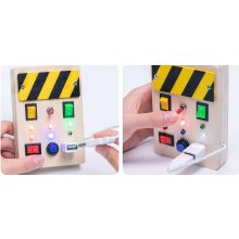 Fa Foglalat Tábla Oktatási Led - Es Kapcsolgatós Játék Finommotorikus Edzés