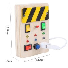 Fa Foglalat Tábla Oktatási Led - Es Kapcsolgatós Játék Finommotorikus Edzés