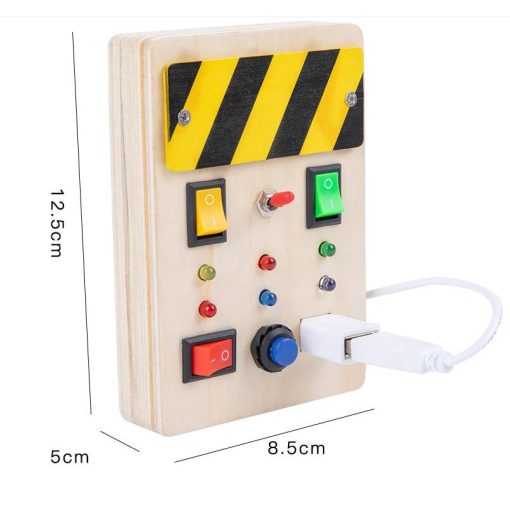 Fa Foglalat Tábla Oktatási Led - Es Kapcsolgatós Játék Finommotorikus Edzés