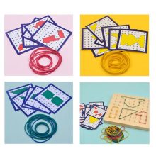 Fa Geotábla Kreatív Oktatasi Játék  18*18cm