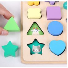 Montessori Gyöngy Mozaik És Horgászós Többfunkciós Clip Beads Fa Fejlesztőjáték