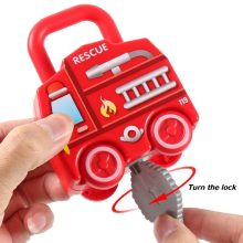 Montessori Oktatójáték Zárakkal És Kulcsokkal Képtársítás Vonat Játék 6db