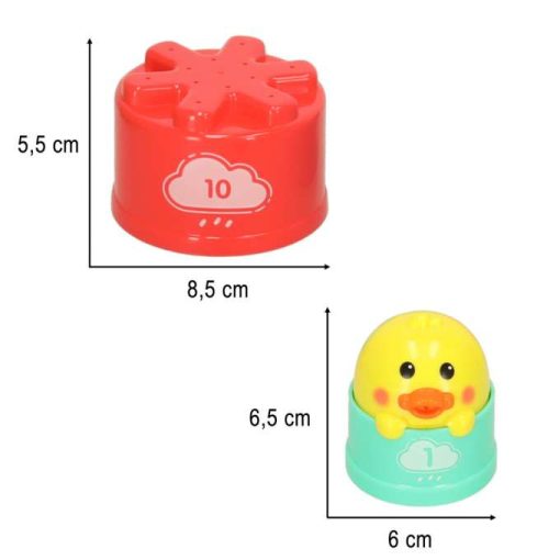 Oktató toronycsészék fürdőjáték