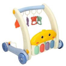 oktató Játszószőnyeg, tolójáró zongorával 2 az 1-ben, kék