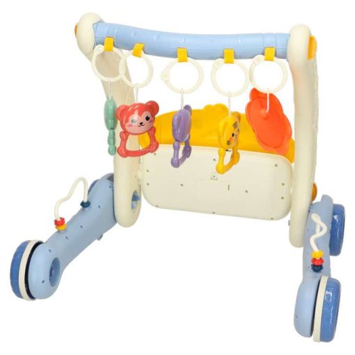 oktató Játszószőnyeg, tolójáró zongorával 2 az 1-ben, kék