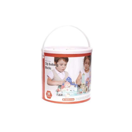Fa Kockák - Város Építőkockák 135db