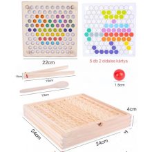 3 Az 1 Montessori Játékok Szivárvány Színű Gyöngyök Oktató Játék Clip Beads