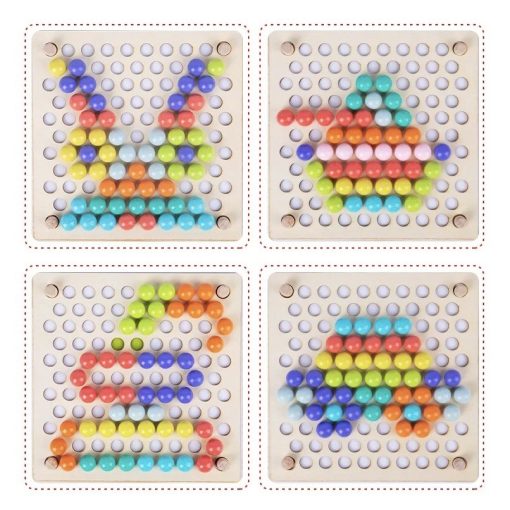 3 Az 1 Montessori Játékok Szivárvány Színű Gyöngyök Oktató Játék Clip Beads