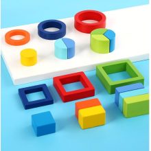 Nagy Méretű Alaktudatos Párosított Geometriai Felezőlapok Forma Puzzle 2