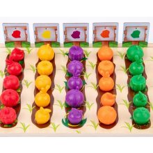 Gyümölcs- És Zöldségkert, Színforma Besorolás,színbesorolás Kupa Játékok Montessori Zöldségek Gyümölcsök Számlálás Forma Egyező Tanyasi Óvodai Játék