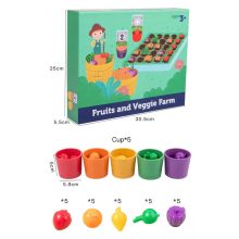 Gyümölcs- És Zöldségkert, Színforma Besorolás,színbesorolás Kupa Játékok Montessori Zöldségek Gyümölcsök Számlálás Forma Egyező Tanyasi Óvodai Játék