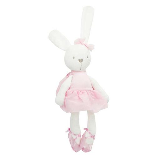 Nyúl Plüss Kabalája Rózsaszín Ruhában 42 Cm