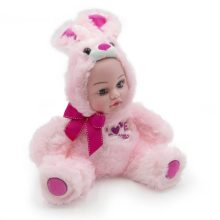  Síró, Nevető, Beszélő Baba Óriás Szempillával – Plüss Anyagú Nyuszis Jelmezben