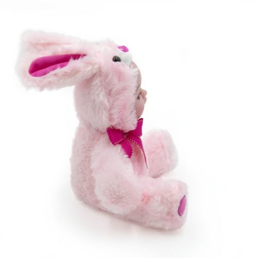  Síró, Nevető, Beszélő Baba Óriás Szempillával – Plüss Anyagú Nyuszis Jelmezben