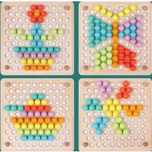 Montessori Készségfejlesztő Clip Beads Gyöngyös Játék