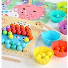 Montessori Készségfejlesztő Clip Beads Gyöngyös Játék