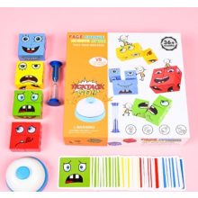 Nagy Méretű 2.5cm Kocka Készségfejlesztő Emojis Kirakó, Logikai Fejlesztőjáték Emoji Kocka Csengővel Homokórával