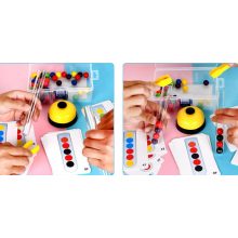 Oktatási Puzzle Színes Montessori Golyókból Csengővel