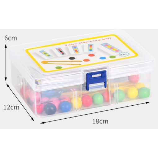 Oktatási Puzzle Színes Montessori Golyókból Csengővel