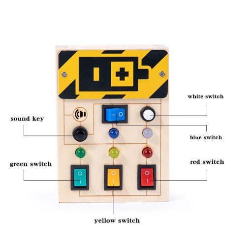 Fa Foglalat Tábla Oktatási Led - Es Kapcsolgatós Játék Finommotorikus Edzés