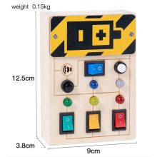 Fa Foglalat Tábla Oktatási Led - Es Kapcsolgatós Játék Finommotorikus Edzés