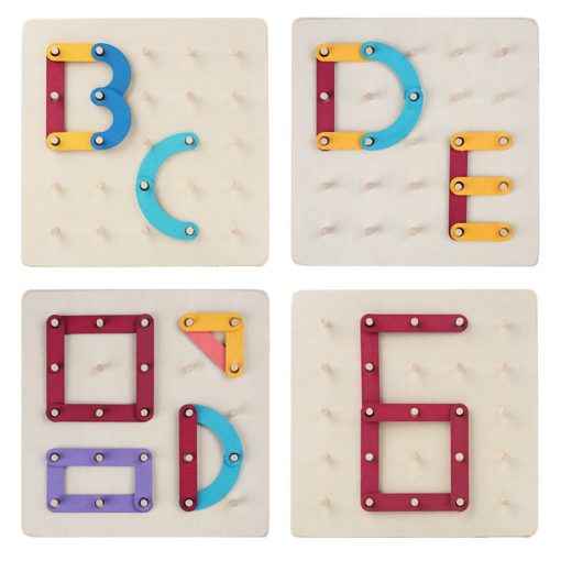 Montessori Geotábla Puzzle Fejlesztő Játék