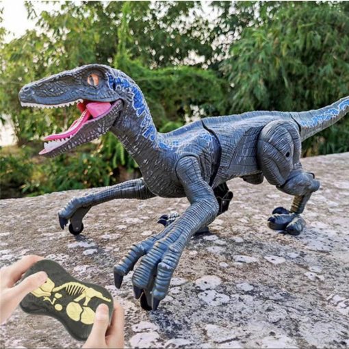 Távirányítós T-rex Dinoszaurusz 35cm Velociraptor Távirányítós Játék Dínó Élethű Hanghatásokkal