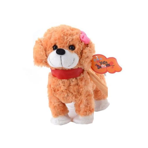 Sétáló, Zenélő, Ugató Barna Kutya – Pórázzal Vezethető Kutyus