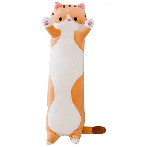 Cicás plüss párna barna 50 cm