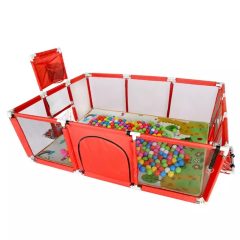   Baba Biztonsági Játszókerítés / Járóka Gyerekeknek Brutt 182X122 Piros