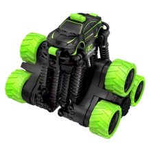 Hat Kerekű, 360°-ban Vezérelhető Távirányítós Kaszkadőr Autó Gyerekeknek 30 Méteres Vezérlési Tartománnyal – Zöld