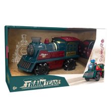  Távirányítós Élethű, Zenélő És Gőzt Fújó Retro Gőzmozdony 40m Hatótávolságú