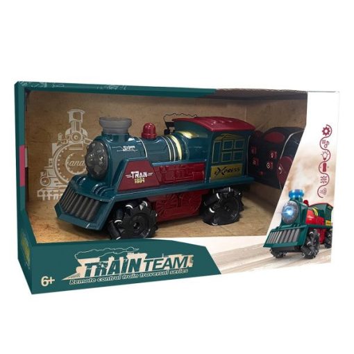  Távirányítós Élethű, Zenélő És Gőzt Fújó Retro Gőzmozdony 40m Hatótávolságú