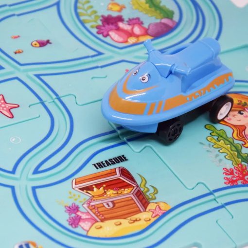 DIY puzzle pálya autós játékkészlet