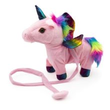 Szivárványos, Sétáló, Zenélő Plüss Unikornis – 85cm Pórázzal