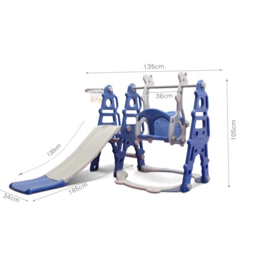 Gyerek csúszda hintával 3 az 1-ben RÓZSASZÍN