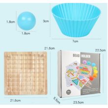 2 Az 1 Ben Montessori Szivárvány Színű Gyöngyök Oktató Játék Clip Beads Készségfejlesztő Fajátékok