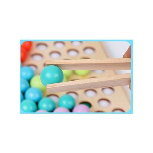 2 Az 1 Ben Montessori Szivárvány Színű Gyöngyök Oktató Játék Clip Beads Készségfejlesztő Fajátékok