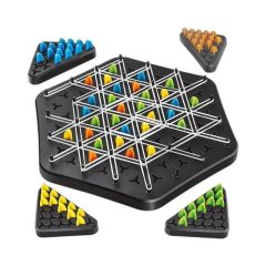   Oktatási logikai háromszög sakk Geometry Chain Chess Interaktív láncgeometriai társasjáték