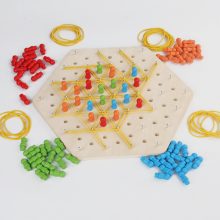 Fa Oktatási logikai háromszög sakk Geometry Chain Chess Puzzle Társasjáték