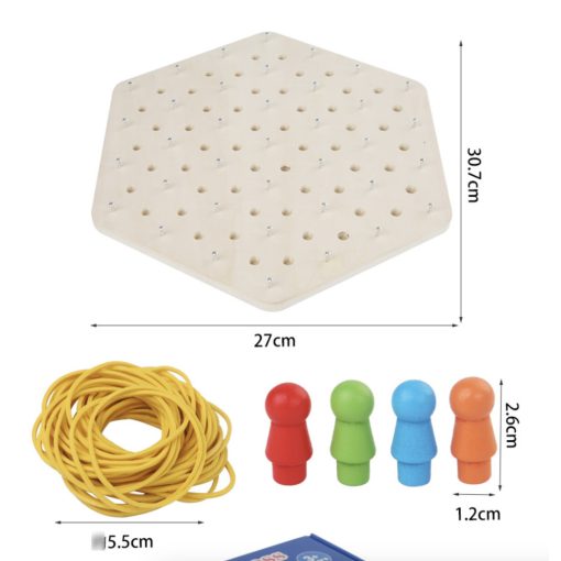 Fa Oktatási logikai háromszög sakk Geometry Chain Chess Puzzle Társasjáték