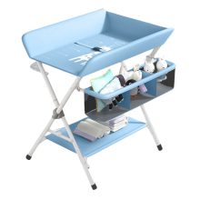 Összecsukható pelenkázóállvány Pelenkázópult kék állítható magasságú és 360 fokos irány