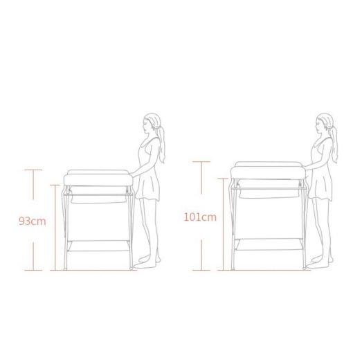 Összecsukható pelenkázóállvány Pelenkázópult kék állítható magasságú és 360 fokos irány