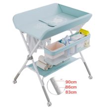 Összecsukható pelenkázóállvány Pelenkázópult kék állítható magasságú és 360 fokos irány