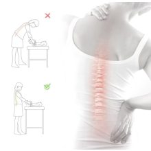 Összecsukható pelenkázóállvány Pelenkázópult rózsaszín állítható magasságú és 360 fokos irány