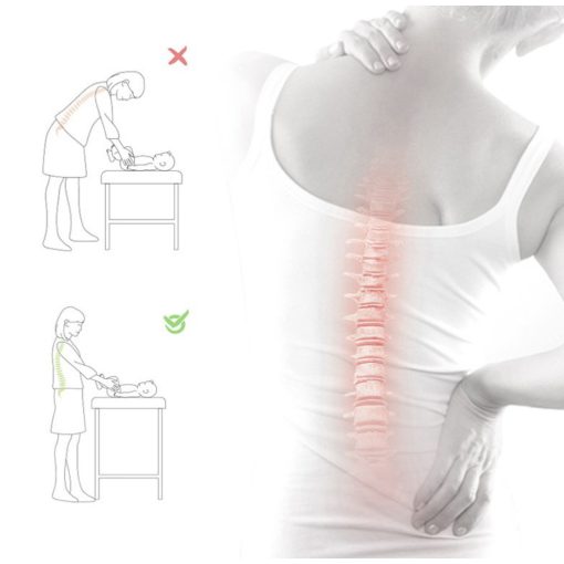 Összecsukható pelenkázóállvány Pelenkázópult kék állítható magasságú és 360 fokos irány