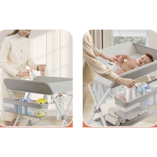 Összecsukható pelenkázóállvány Pelenkázópult kék állítható magasságú és 360 fokos irány